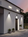 Lampada da soffitto in alluminio pressofuso con diffusore in vetro trasparente, 40W, 4240 lumen, luce calda corten