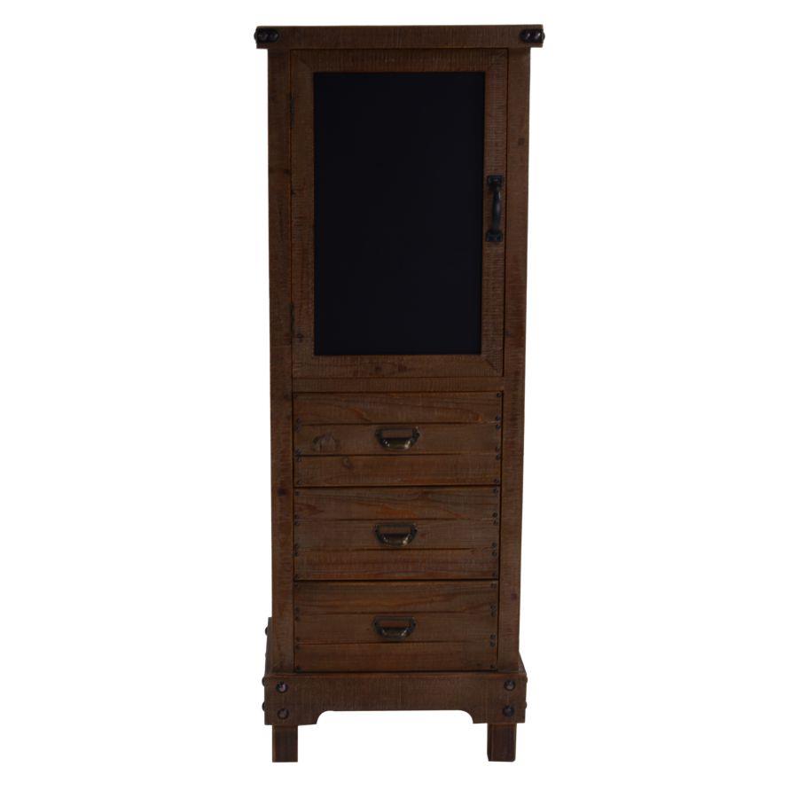 Mobile soggiorno cucina  noce con anta lavagnetta cm 137 h