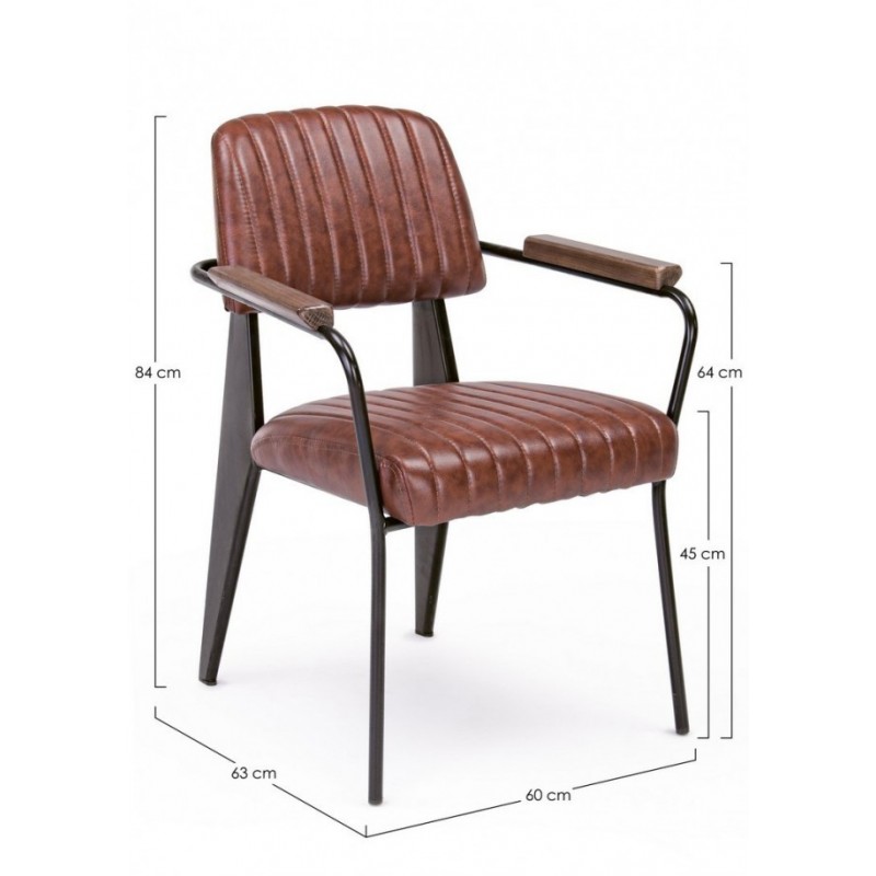 Sedia vintage  C-BR Nelly arancio scuro vintage 60x63x84h cm