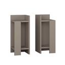 Set 2 tavolini comodini Elos colore light mocha 25x25x60 cm