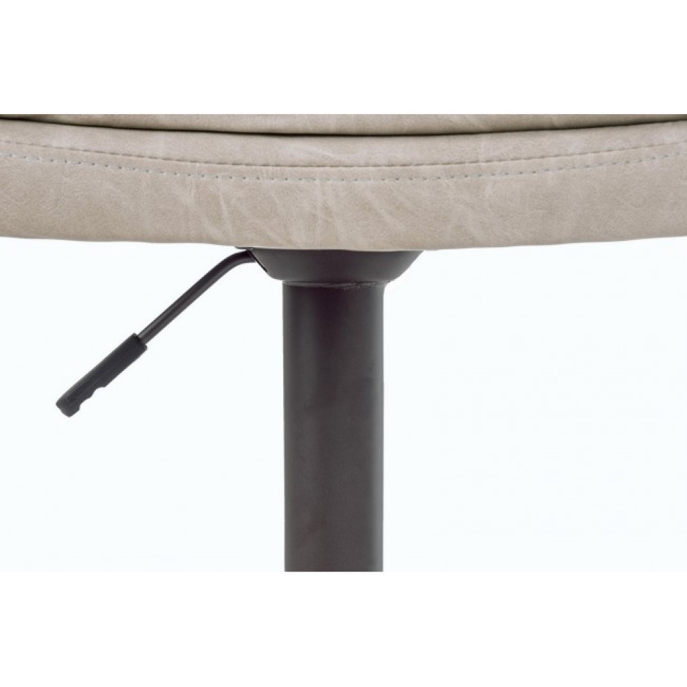 Sgabello bar Connor grigio chiaro in ecopelle vintage