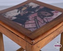 Sgabello in legno multicolore 35x35x75h cm