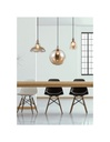 Sospensione 1x E27 Aldo Ottone Vetro Ambra Ø28 cm Trio Lighting