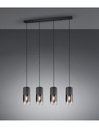 Sospensione Vintage 4 x E27 Robin Metallo Nero Trio Lighting
