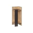 Tavolino di design Elos colore rovere oak pannello antracite 25x25x60h destro