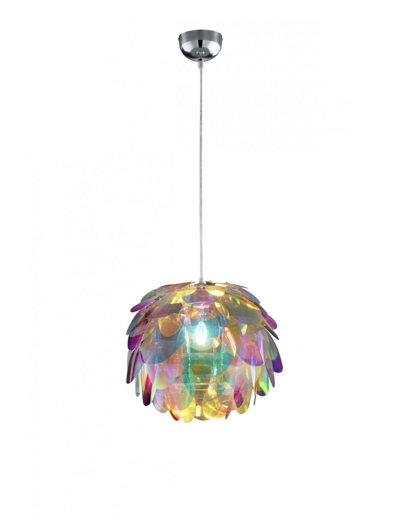 Sospensione Clover Cromo Pigna Multicolor Ø40 cm Trio Lighting