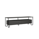 Porta Tv Cornea due ante antracite - Mobile port tv con piedi in metallo nero - Misure 150x42x45 h cm