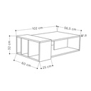 Tavolo da salotto Anita colore mostarda antracite - 102x56,5x32 cm
