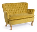 Divano vintage 2 posti Orlins Senape 114x69x79h cm - Samnite