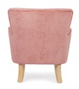 Poltrona vintage Chenille Imbottita in velluto Rosa - Samnite