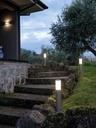 Lampada da esterno in alluminio pressofuso con diffusore opalino ad alta luminosità corten - Samnite