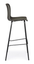 Sgabello bar vintage acciaio similpelle antracite Kyra cm 39 x 44 x 103,5 - Samnite