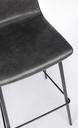 Sgabello bar vintage acciaio similpelle antracite Kyra cm 39 x 44 x 103,5 - Samnite