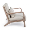 Poltrona Ancilla Vintage in lino cotone con cuscino - Samnite