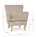 Poltrona tortora stile vintage - Samnite