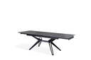 Tavolo allungabile grigio vintage - nero opaco 90 cm x 160-240  cm cm H. 76 cm - Samnite