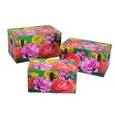 Rectangular multicolor eco-leather trunk 1-3 cm64,5x40h35