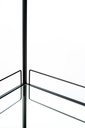 Carrello portabevande in metallo nero 40x72x83h cm