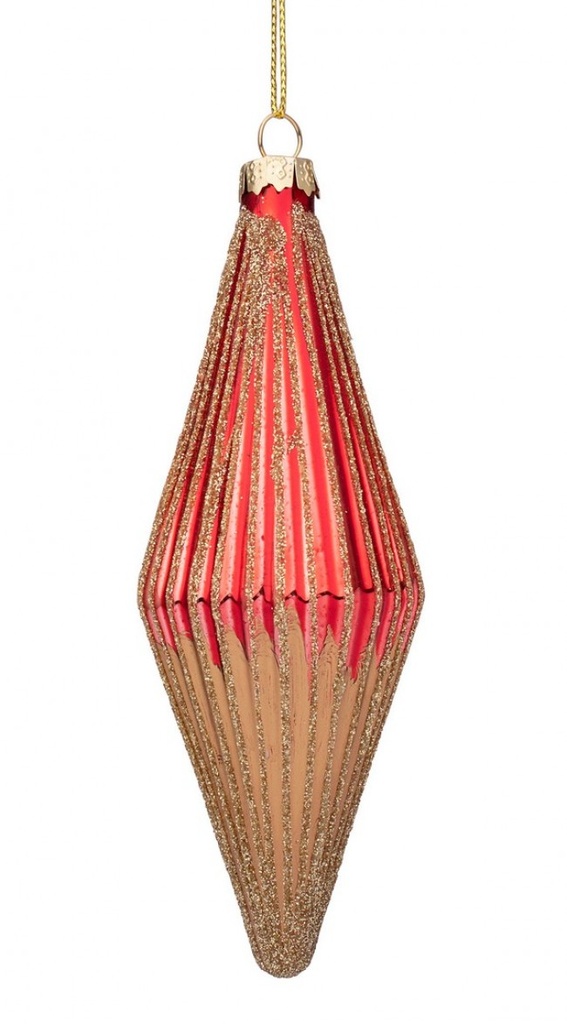 12x Pendaglio A Punta Vt Modish Rosso