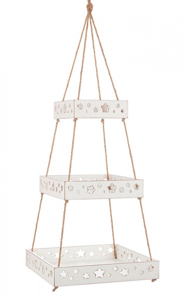 2x Vassoio Sospeso Hilaris 3P Rett Bianco