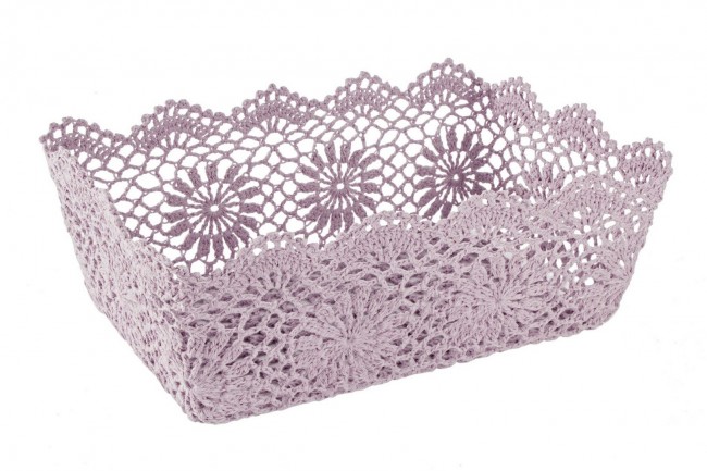 4x Cesta Uncinetto Rett Lilla Xl