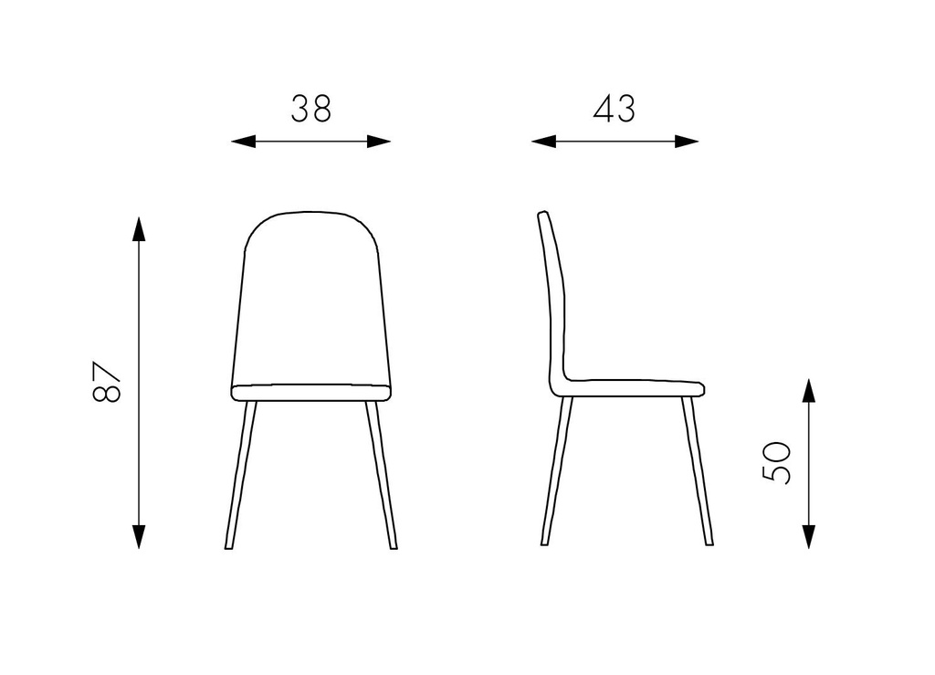 Set di 4 sedie in similrattan con seduta beige, struttura in metallo grigio scuro, dimensioni 43x38x86.5 cm