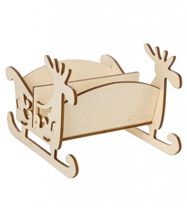 4x Slitta Basic Legno