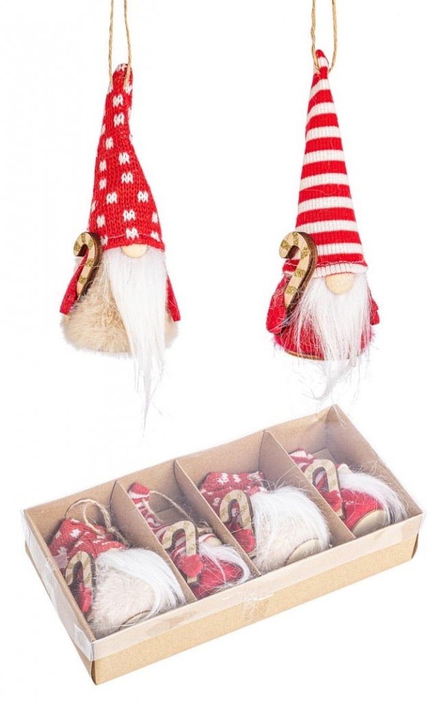 6x Conf4 Pendaglio Even Babbo Rosso