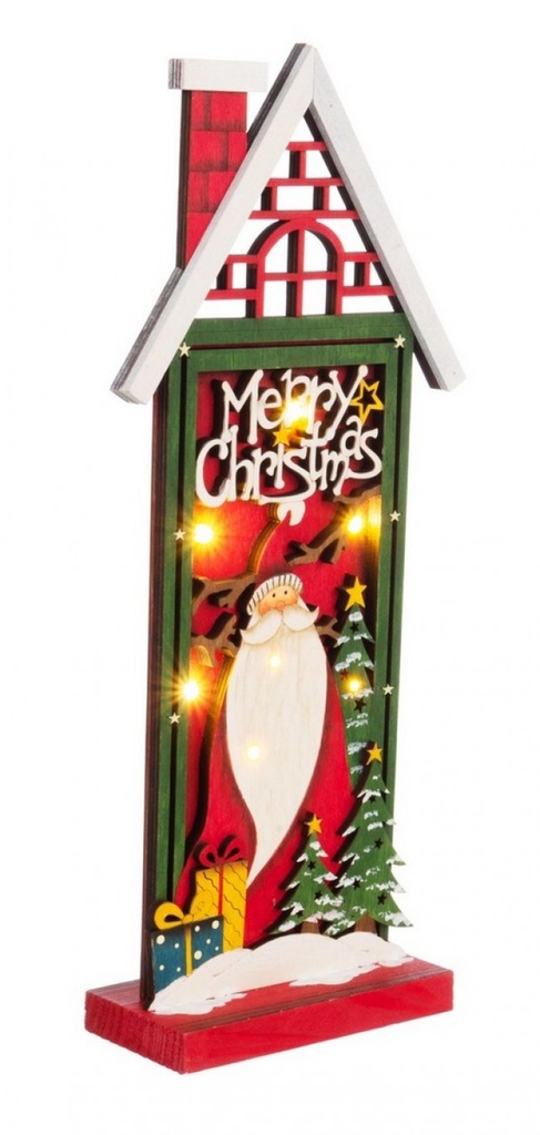 6x Decorazione Casetta Warm Babbo C