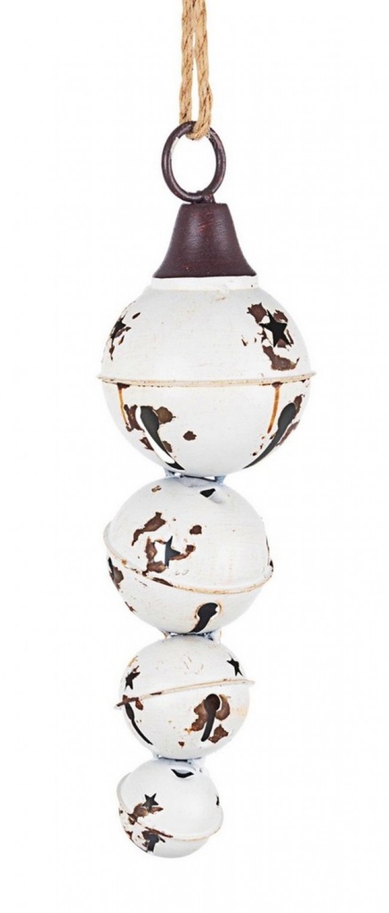 8x Pendaglio 4F Bell Met Bianco