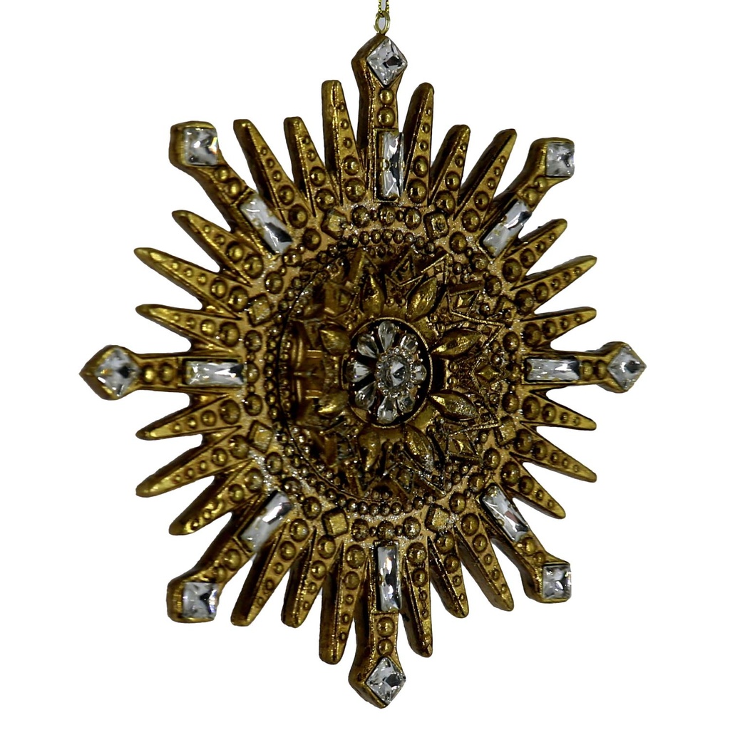 Addobbo resina oro 16,7x2,1x17,1 cm