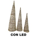 Albero cono 1-3 con led naturale cmxh100