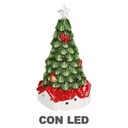 Albero in ceramica verde con luci LED 16x15,5x30,5 cm