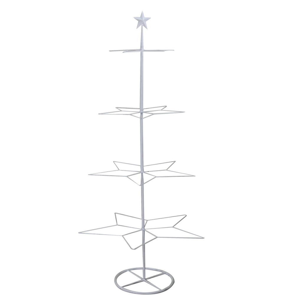 Albero Espositore Ferro Bianco 57x55x123 cm