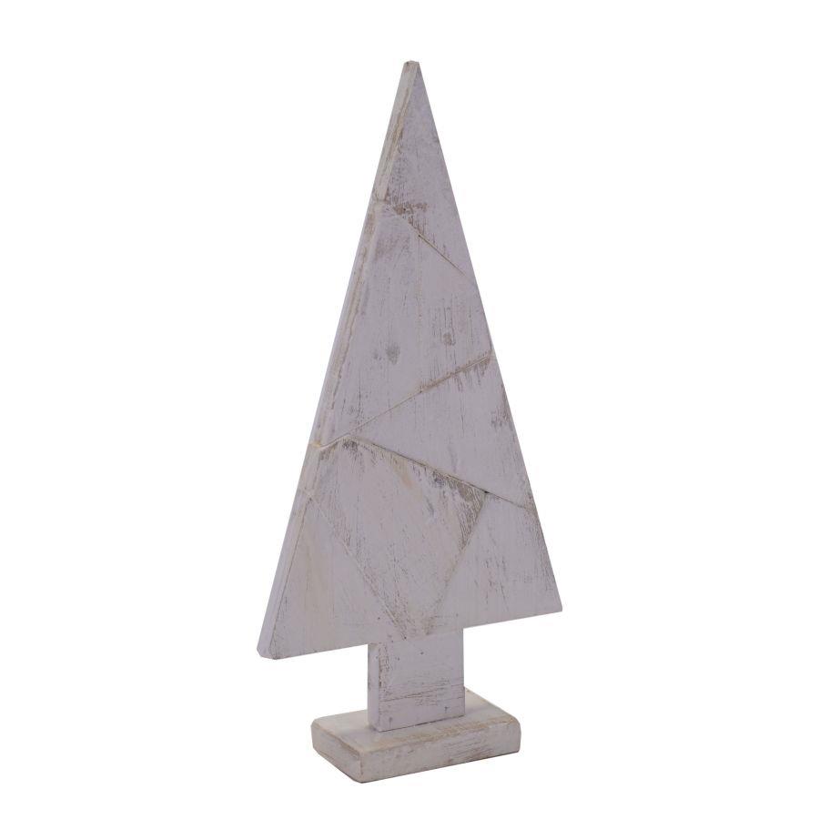 Albero in legno sbiancato 24x8x50 cm