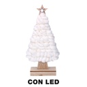 Albero in legno tessuto con luci LED bianche 15x5x33 cm