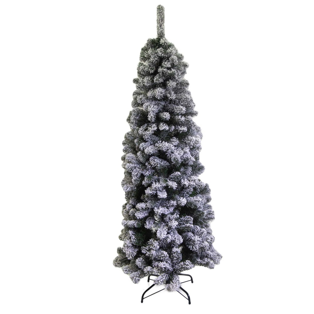 Albero Innevato Slim Monte Vettore, 451 Rami, 150 cm di Altezza, ø64 cm