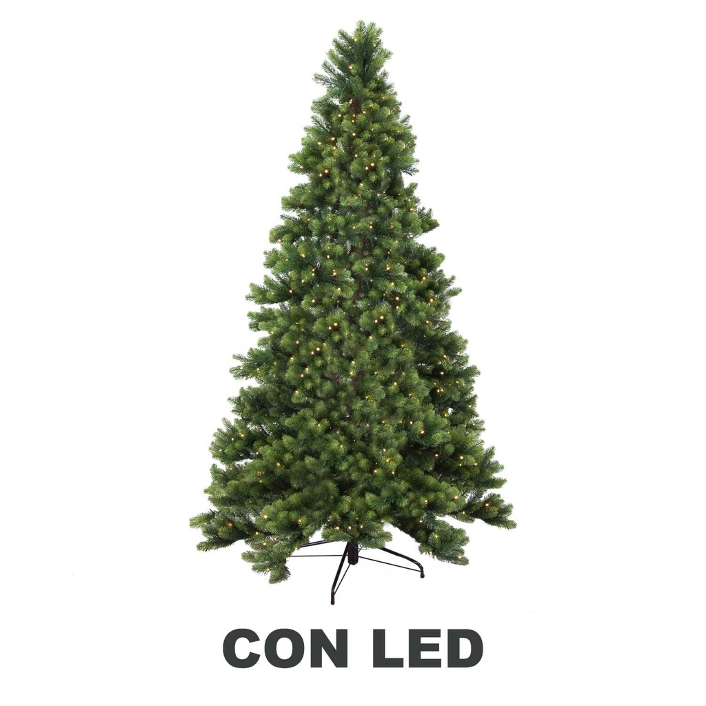 Albero Monte Durando con 1071 rami e 370 LED, verde, ø107cm x h180cm