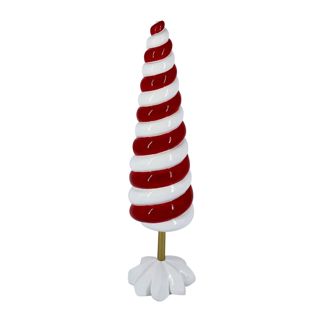 Albero in resina bianco rosso ø11,5 cm x 42,3 cm