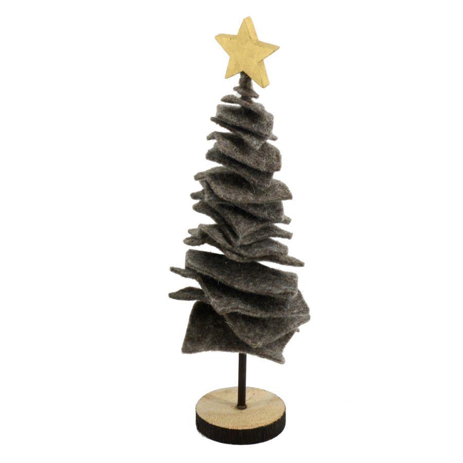 Albero tessuto marrone 14x14x41 cm