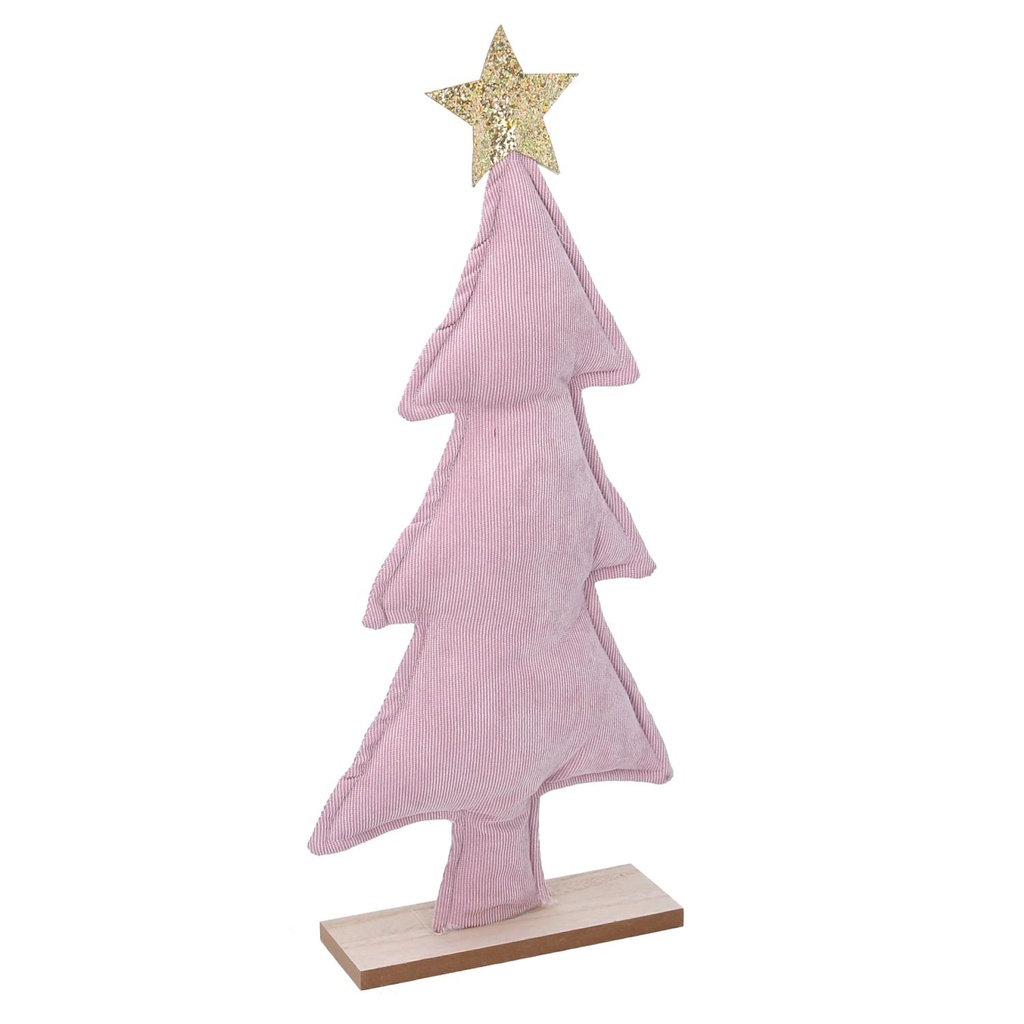 Albero tessuto rosa e oro 23,5x7x53,5 cm