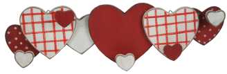 Appendino cuori rossi cm. 45 x 5 x 13,5