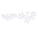 Appendino Fiori Bianco in Metallo 4 Posti cm60x20,5x4