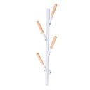 Appendino Metallo Bianco 4 Posti 19x18x63 cm