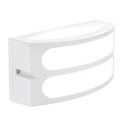 Applique E27 in alluminio pressofuso bianco, diffusore in resina satinata, luce di qualità per ambienti esterni ed interni