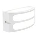 Applique E27 in alluminio pressofuso bianco, diffusore in resina satinata, luce di qualità per ambienti esterni ed interni