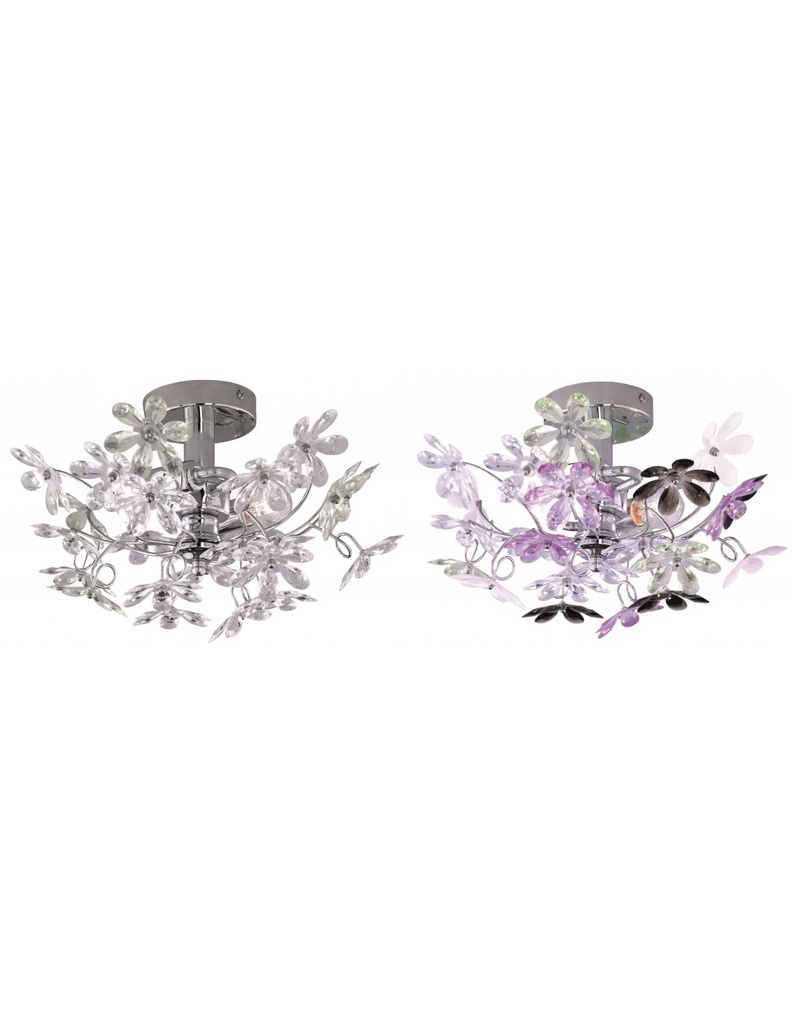 Applique Flower 2xE14 Cromo Fiori Multicolor Ø38 cm Trio Lighting