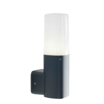 Applique in Alluminio Grafite con Diffusore Opalino