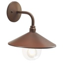 Applique in Corten con Diffusore in Vetro Trasparente - Altezza Max 105mm - Potenza Massima 60W