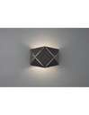 Applique Rettangolare Led Zandor Nero L18 cm Trio Lighting